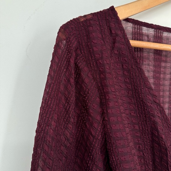 Disturbia Deep Purple Wrap Blouse - Picture 6 of 13